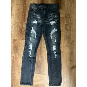 Youth Encrypted Men’s Jeans 30X30 Skinny Fit Distressed